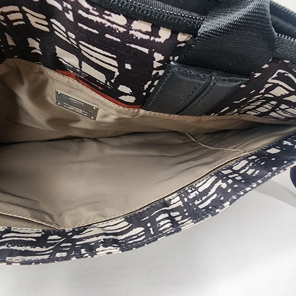 TUMI Abstract Pattern Laptop Bag Nylon Padded Compartments Removable Strap